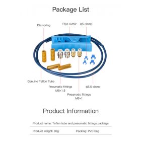 Capricorn Teflon Tube and Pneumatic Fittings Package