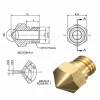 MK10 M7 Brass screw thread nozzle 0.4mm / 1.75mm