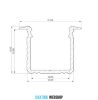 GLALU recessed aluminium LED profile 15x16mm 2020mm natural