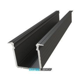GLALU recessed aluminium LED profile 15x16mm 3000mm black