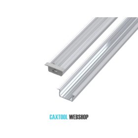GLALU recessed aluminium LED profile 9x16mm 4150mm natural