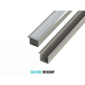  GLALU recessed anodized aluminium LED profile 15x16mm 4150mm silver