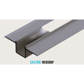 GLALU hidden aluminium LED profile 12,5x16mm 3000mm black