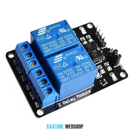 2 Channel Relay Module with light coupling 5V