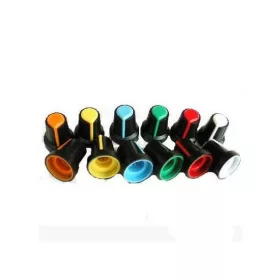   Potentiometer Knob Rotary Cap Inner 6mm External 15mm*17mm Yellow