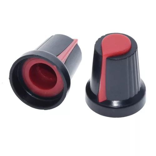 Potentiometer Knob Rotary Cap Inner 6mm External 15mm*17mm Red