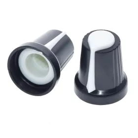   Potentiometer Knob Rotary Cap Inner 6mm External 15mm*17mm White