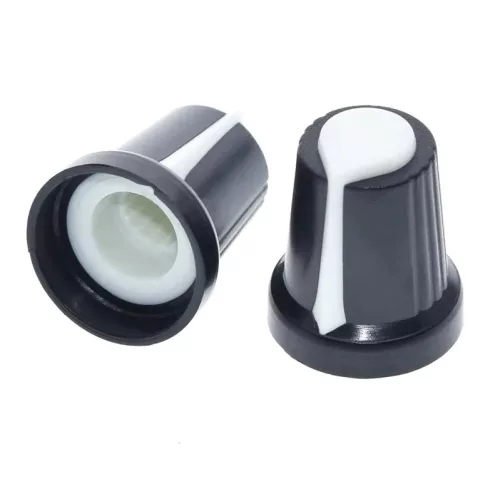 Potentiometer Knob Rotary Cap Inner 6mm External 15mm*17mm White