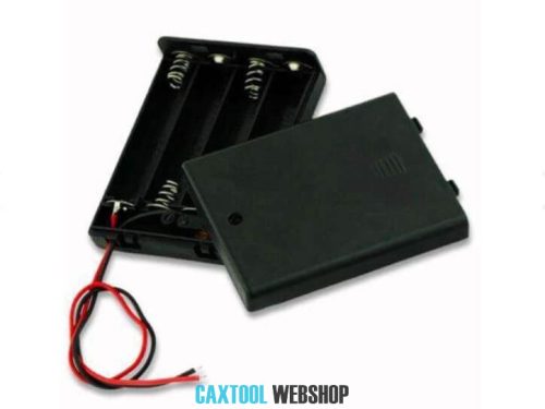 4 x AAA Battery Holder Box, With Cover/on-off