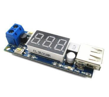 DC 4.5-40V To 5V 2A USB Charger DC-DC Step-down Buck Converter Voltmeter Module