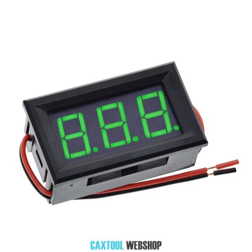 0.56inch 3.5-30V Two Wire DC Voltmeter Green