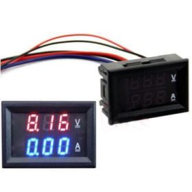 0.28inch 100V 100A Dual LED Voltmeter Ammeter Blue + Red