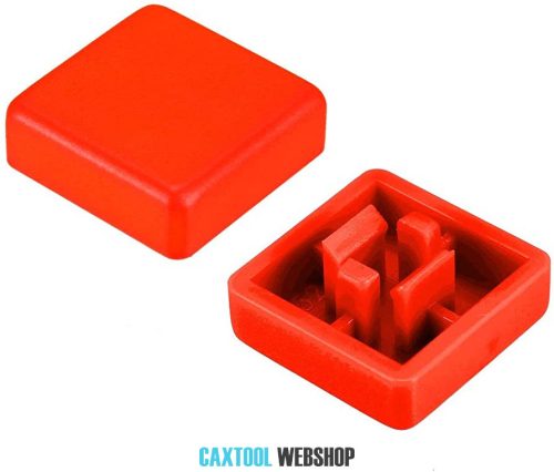 Square Cap for 12*12*7.3mm Square Tachile Switch Red
