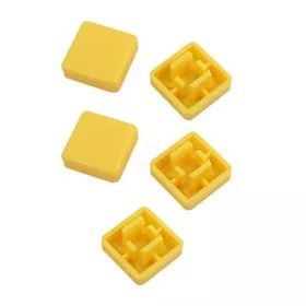Square Cap for 12*12*7.3mm Square Tachile Switch Yellow