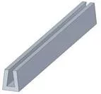 Edge protection "U" profile silicone gray 6,85x3,2x6,35