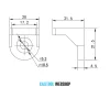 B6 angle bracket 20 x 20 mm, 6mm groove