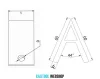 B6 corner bracket 45 degree 20 x 20 mm, 6mm groove