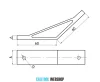 B6 corner bracket 135 degree 20 x 20 mm, 6mm groove