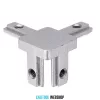 B6 3 way corner connector 20 x 20 mm, 3D, 6mm groove