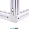 B6 3 way corner connector 20 x 20 mm, 3D, 6mm groove