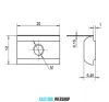 B8 slide nut 20x12x5,45 mm, M5 8mm groove