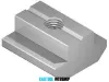 B10 slide nut 18x18x9 mm, M6 10mm groove