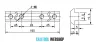 B10 profile connector M8*4, with screws 10mm groove