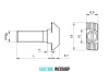 B10 hammer-head srew M8x25