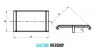 B10 corner bracket cover cap 40 x 40 mm, 10mm groove