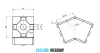 B10 corner bracket 40 x 40 mm, 10mm groove