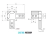 I8 3 way corner connector 40 x 40 mm, 3D, 8mm groove