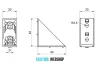 I5 corner bracket 20 x 40 mm, 5mm groove