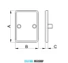 I6 corner bracket cover cap 30 x 30 mm, 6mm groove