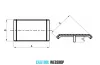 I8 corner bracket cover cap 40 x 40 mm, 8mm groove