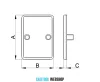 I8 corner bracket cover cap 40 x 40 mm, 8mm groove