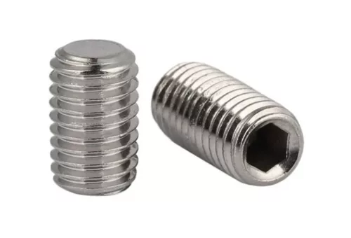 Hex socket set screws with flat point DIN 913 10.9 zinc plated M6X10