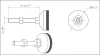 B8/I8 Leveling foot D40-M8*100 with non-slip pad