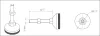 B10 Leveling foot D60-M12*100 with non-slip pad
