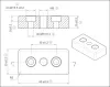 B8 3060 Base plate, M8, for installing foot