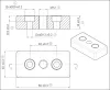 B10 4080 Base plate, M12, for installing foot