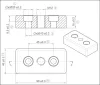 B10 4590 Base plate, M12, for installing foot