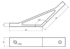 B10 corner bracket 135 degree 45x45 mm, 10mm groove