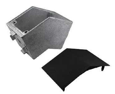 B10 corner bracket 135 degree 45x45 mm, 10mm groove