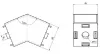 B10 corner bracket 135 degree 45x45 mm, 10mm groove