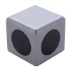 B10 cubic connector 40x40 mm, 2D, 10mm groove, set