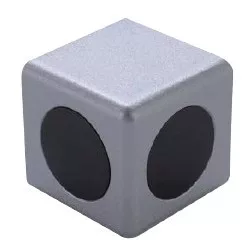 B10 cubic connector 40x40 mm, 2D, 10mm groove, set