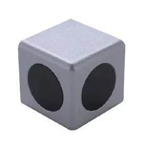 B10 cubic connector 45x45 mm, 2D, 10mm groove, set