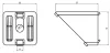 B8 corner bracket 45 degree 30x30 mm, 8mm groove