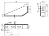 B10 Floor bracket, left type,zinc plated