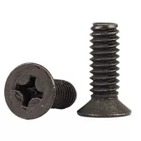   Śruby stożkowe z nacięciem Pozidriv DIN 965 4.8 DSB Czarny M5x12